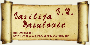Vasilija Mašulović vizit kartica